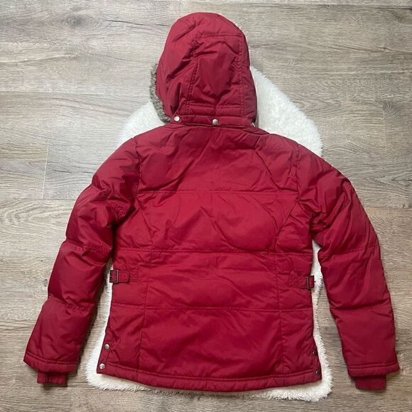 Columbia XCO Down Feather Puffer Jacket Red Winter Quilted Size Small - Picture 11 of 14